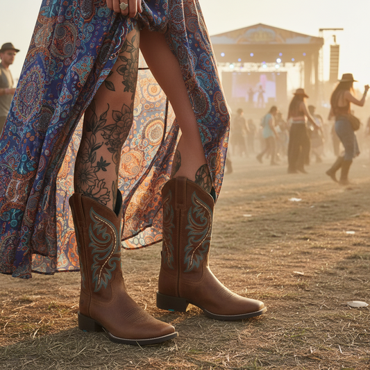 Ariat WMS Round Up Back Zip Western bruna dam boots