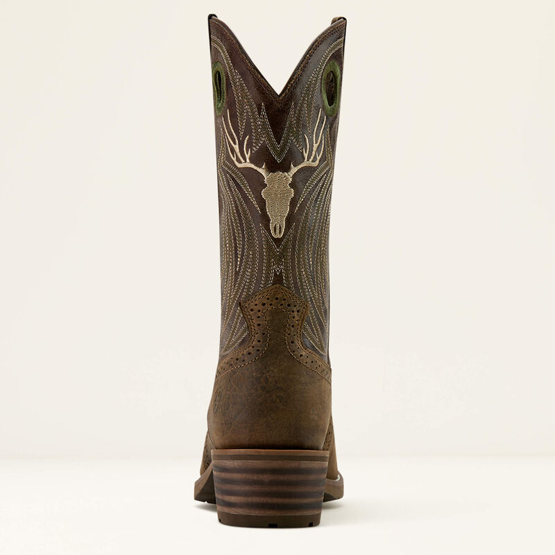 Ariat MNS Hybrid Roughstock Antler Square Toe Cowboy Boot  HERR