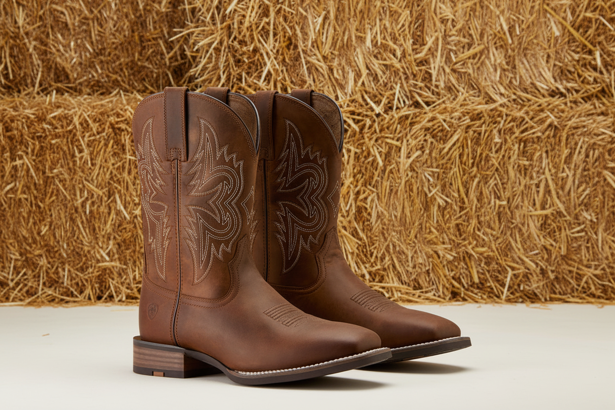 Ariat MNS Western Big Rig Wide Square Toe Cowboy Boot  brun HERR