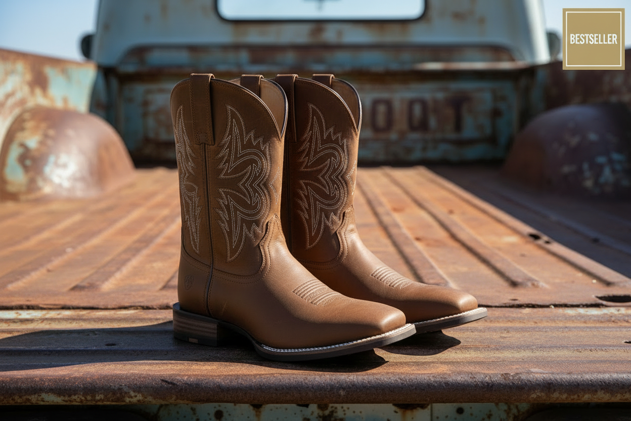 Ariat MNS Western Big Rig Wide Square Toe Cowboy Boot  brun HERR