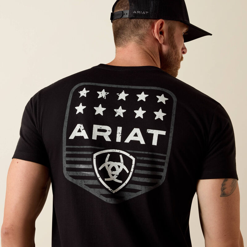 Ariat MNS Ariat Stripe Patriotic Badge   ariat Herr  T-Shirt