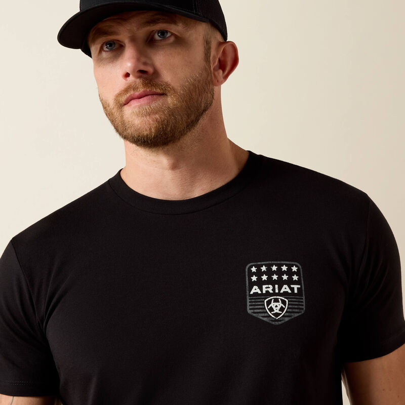 Ariat MNS Ariat Stripe Patriotic Badge   ariat Herr  T-Shirt