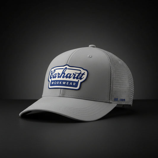 Carhartt trucker Twill Mesh-Back Script cap steel