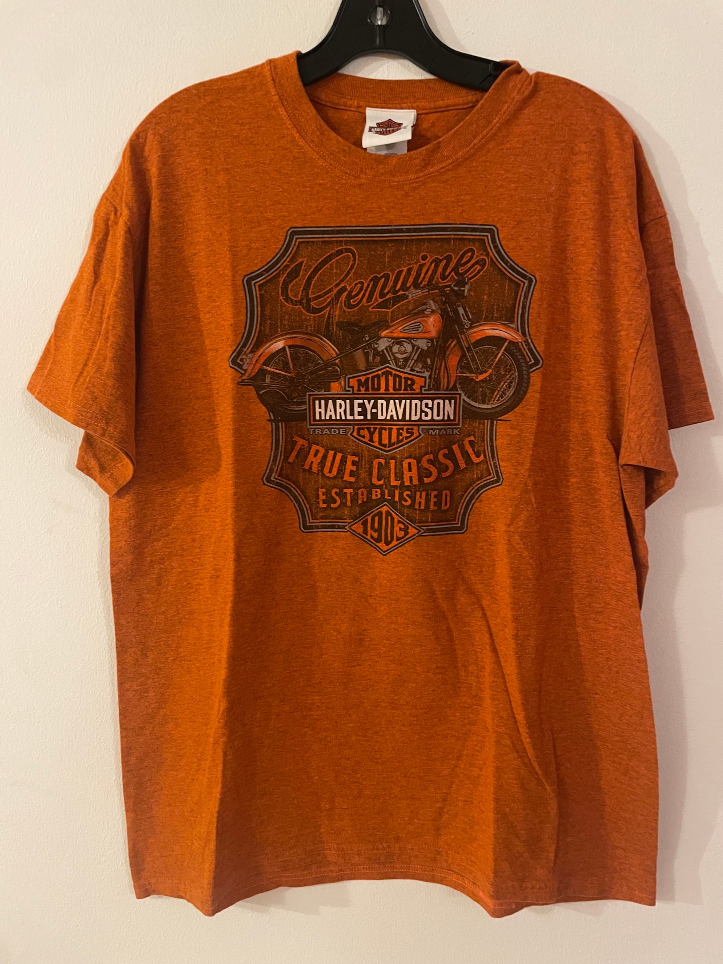 Harley Davidson motorcykel  tshirt   Orange   L   unisex