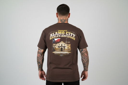 Harley Davidson motorcykel  tshirt   Brun  xl  unisex