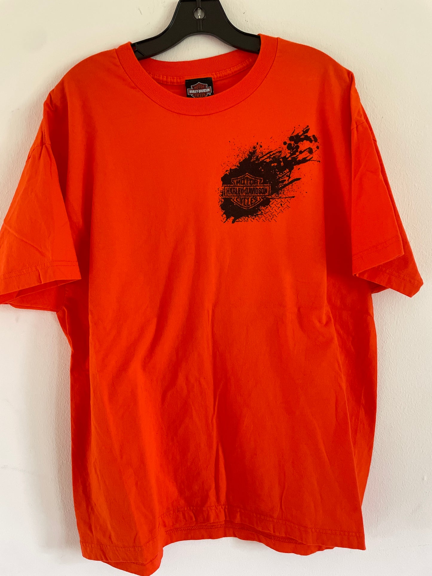 Harley Davidson motorcykel  tshirt orange unisex XL