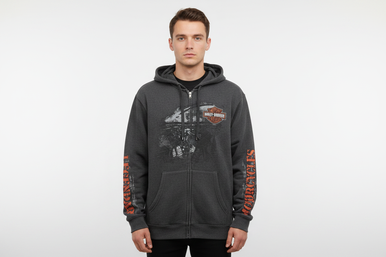 Harley  Davidson  tjock tröja  grå  unisex xxl  funkar till Xl large