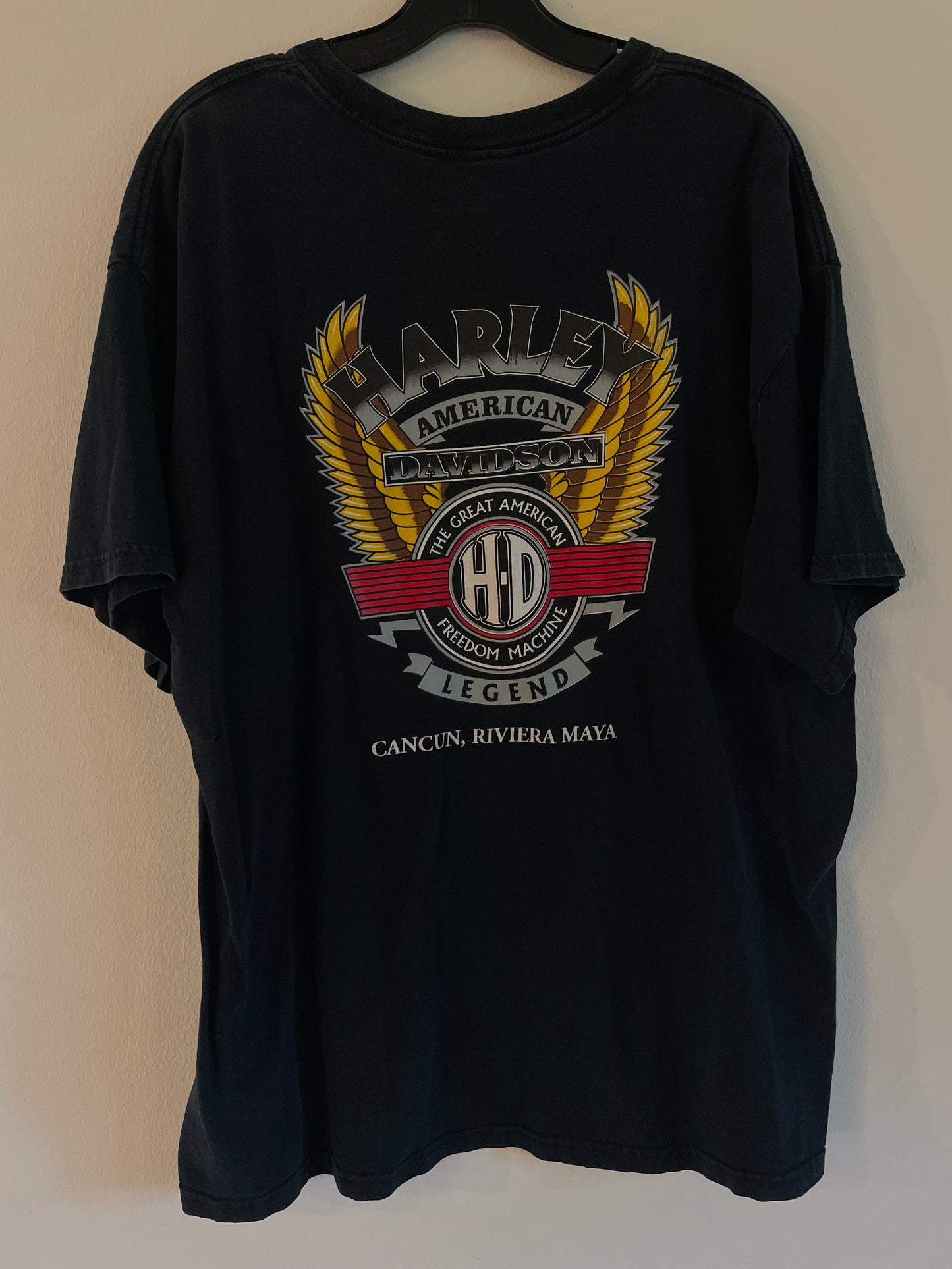 Harley Davidson motorcykel  tshirt    Svart  xl unisex