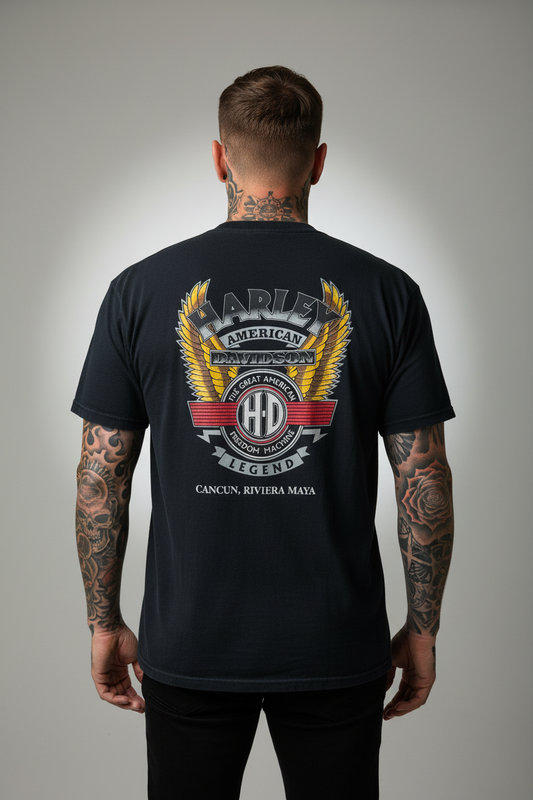 Harley Davidson motorcykel tshirt Svart xl unisex