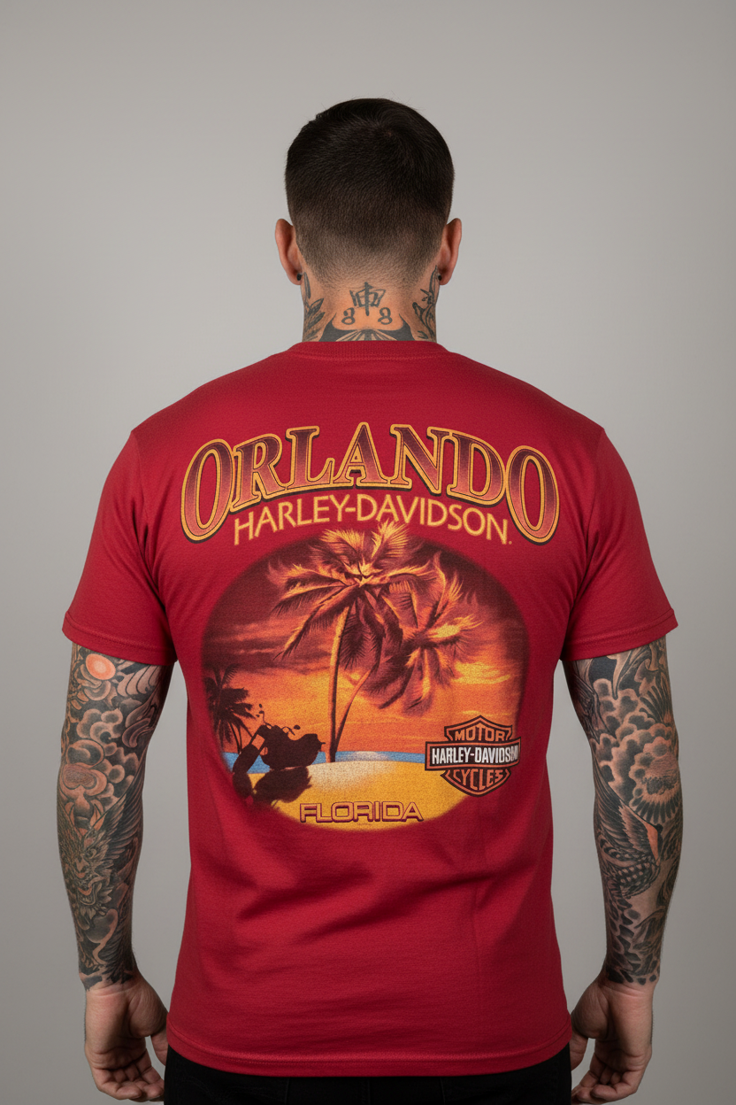 Harley Davidson motorcykel  tshirt  svart medium unisex