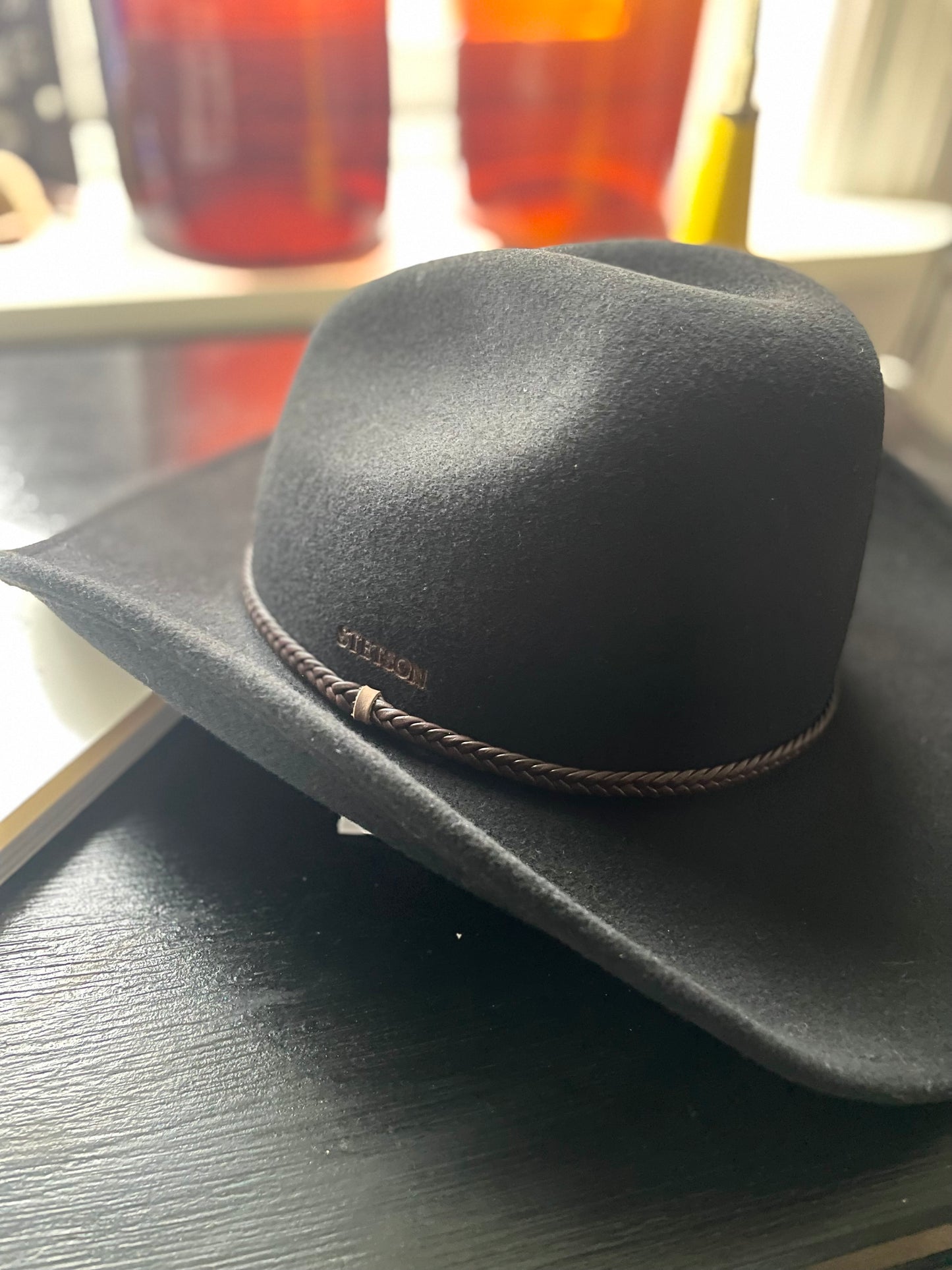 Stetson hatt woolfelt svart westernhatt