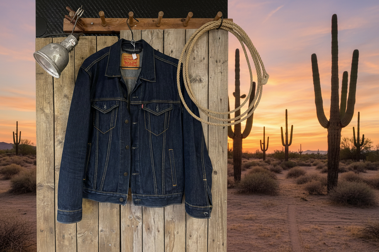 Vintage jeansjacka Levi’s blå medium