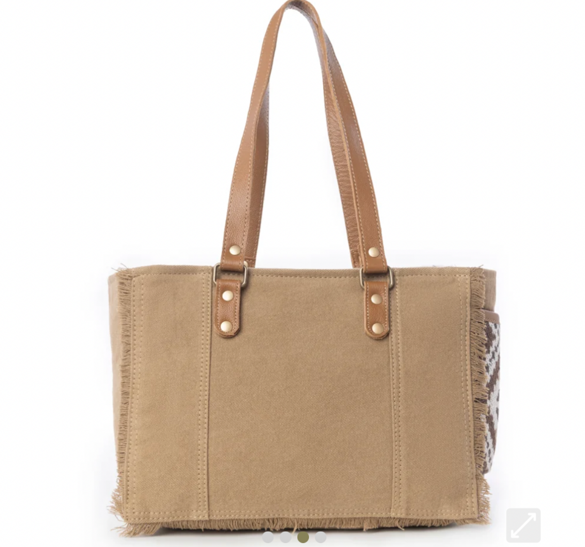 Myra bags  detaljer äkta läder & kohud väska brun
