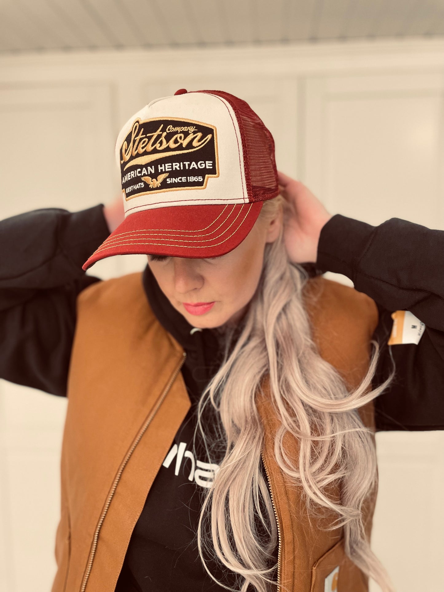 carhartt fodrad väst brown duck