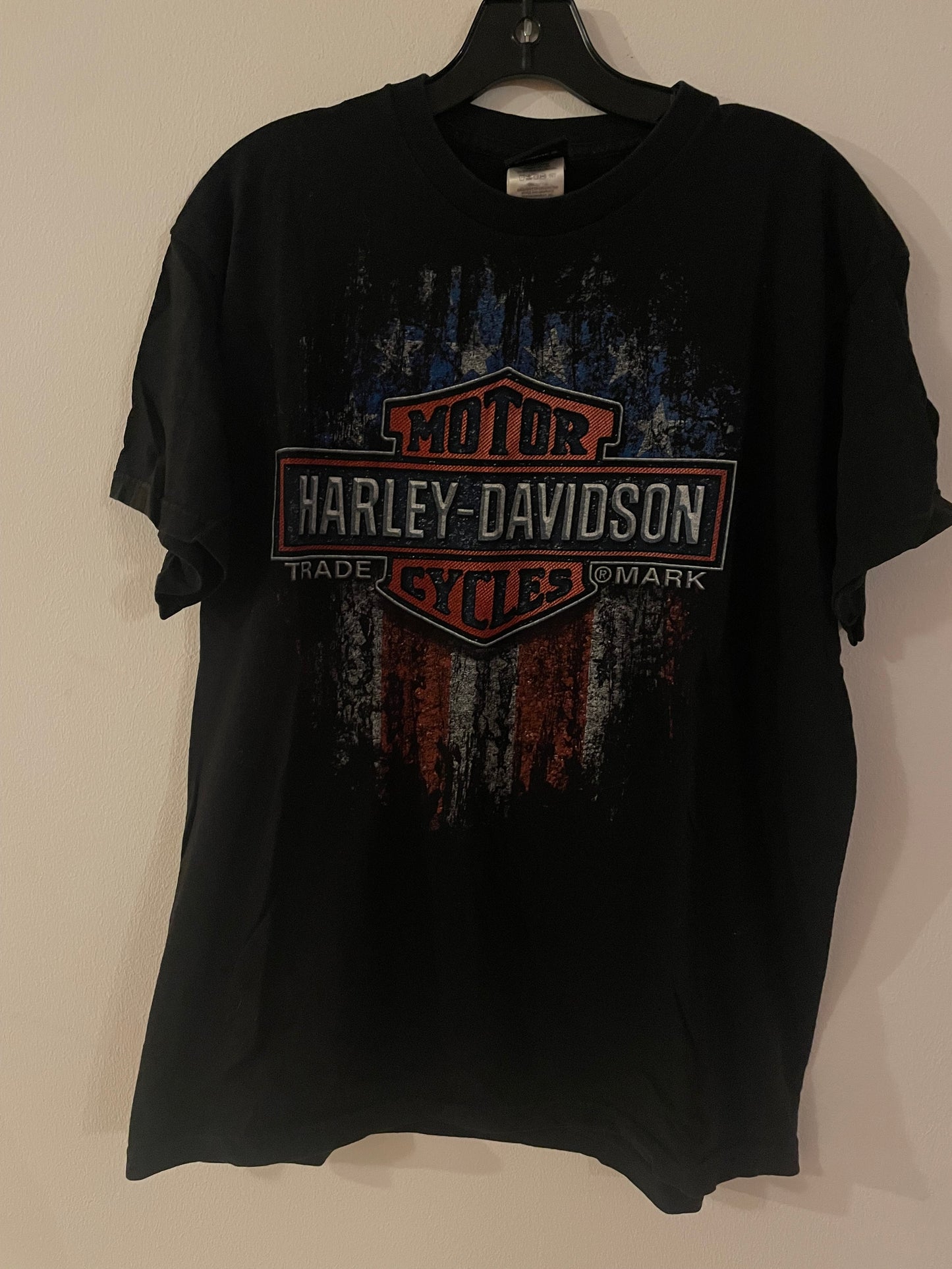 Harley Davidson motorcykel  tshirt   Svart L   unisex