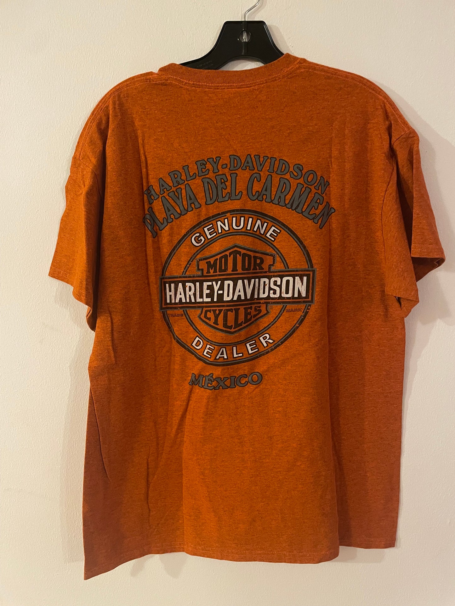 Harley Davidson motorcykel  tshirt   Orange   L   unisex
