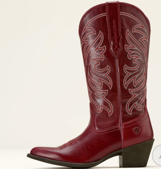 Ariat WMS Heritage J Toe Western Boot dam boots sangria