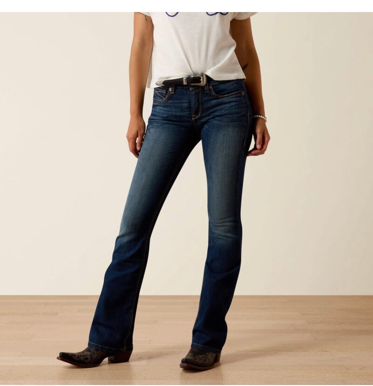 Ariat jeans R.E.A.L. Mid Rise Stretch lita rosa