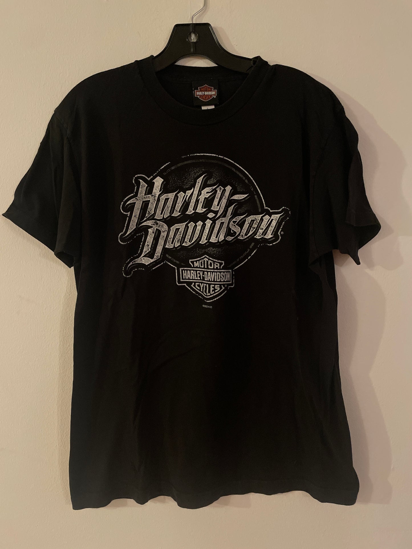 Harley Davidson motorcykel  tshirt  svart  L   unisex
