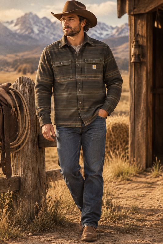 Carhartt  flanellskjorta Carhartt Everett Loose LS Plaid shirt peat