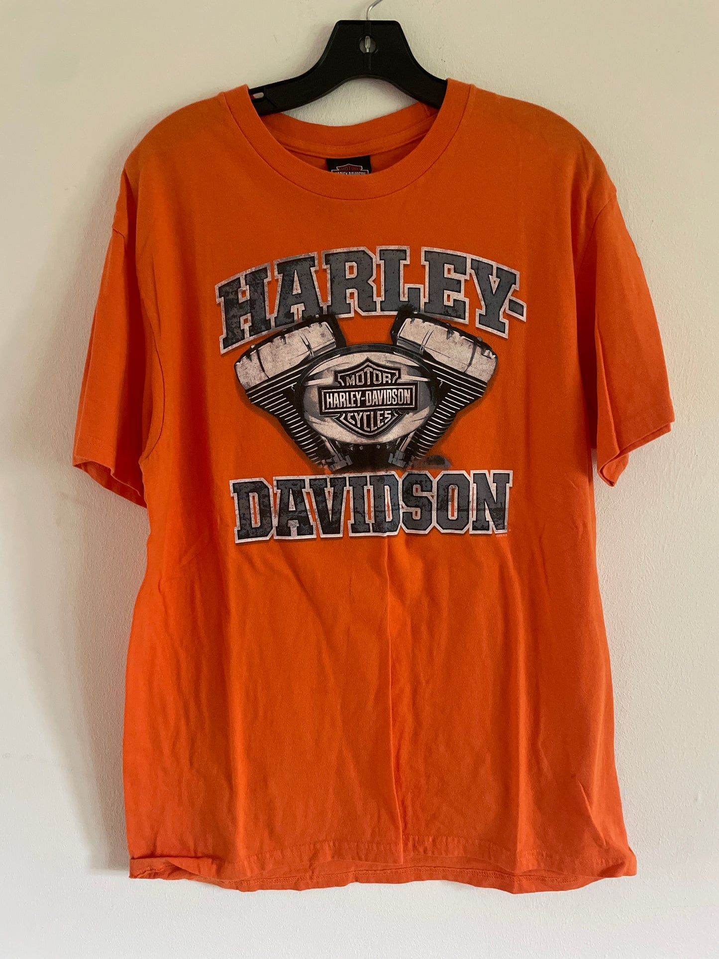 Harley Davidson motorcykel  tshirt   Orange   L   unisex