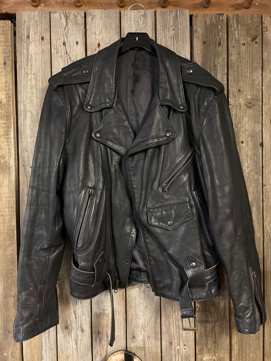 Rebellclothes bikerjacka vintage läder medium