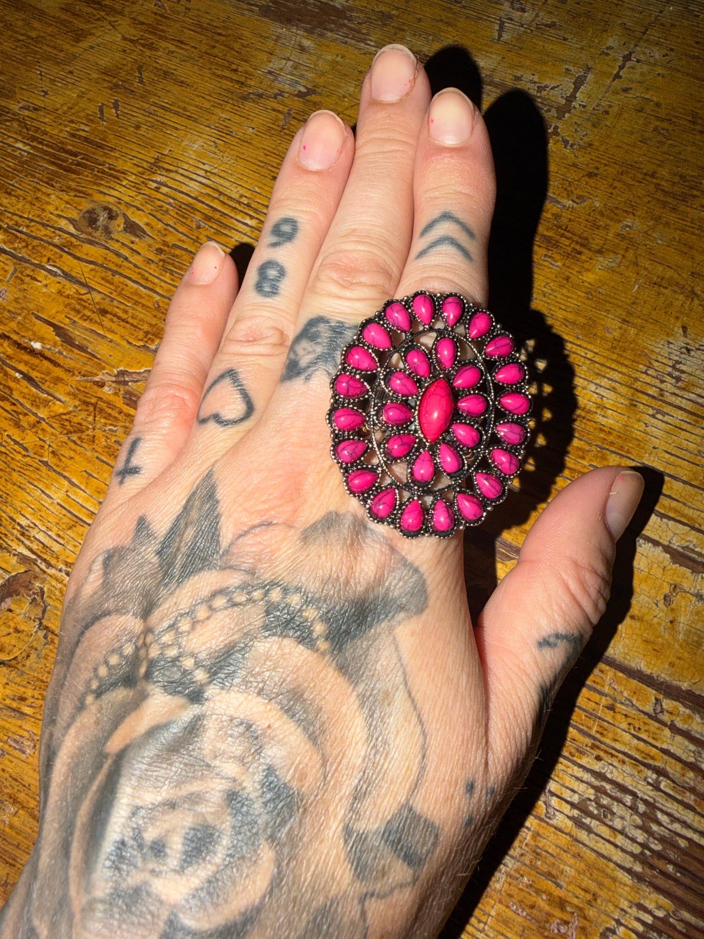 Texas jewelry rosa stor ring stretch