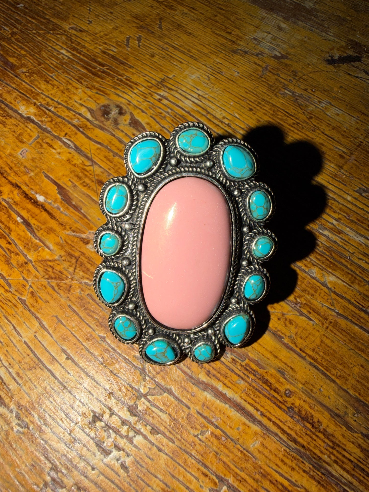 Texas jewelry rosa  stor ring flex
