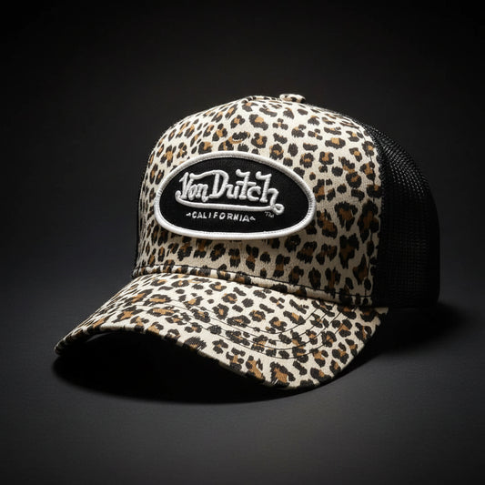 von dutch  logo cap Leopard