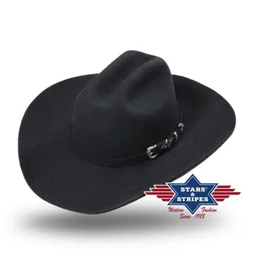 stars & stripes Filt hatt - Houston svart