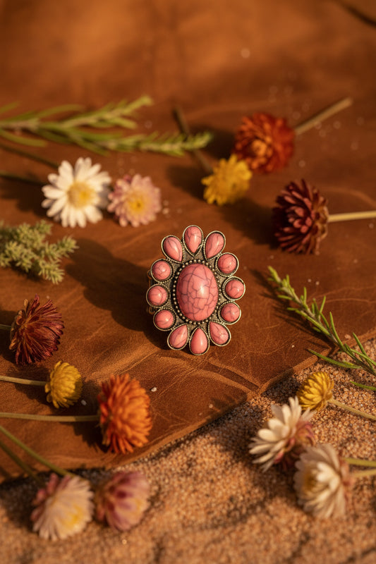 Texas jewelry ljus rosa ring stretch