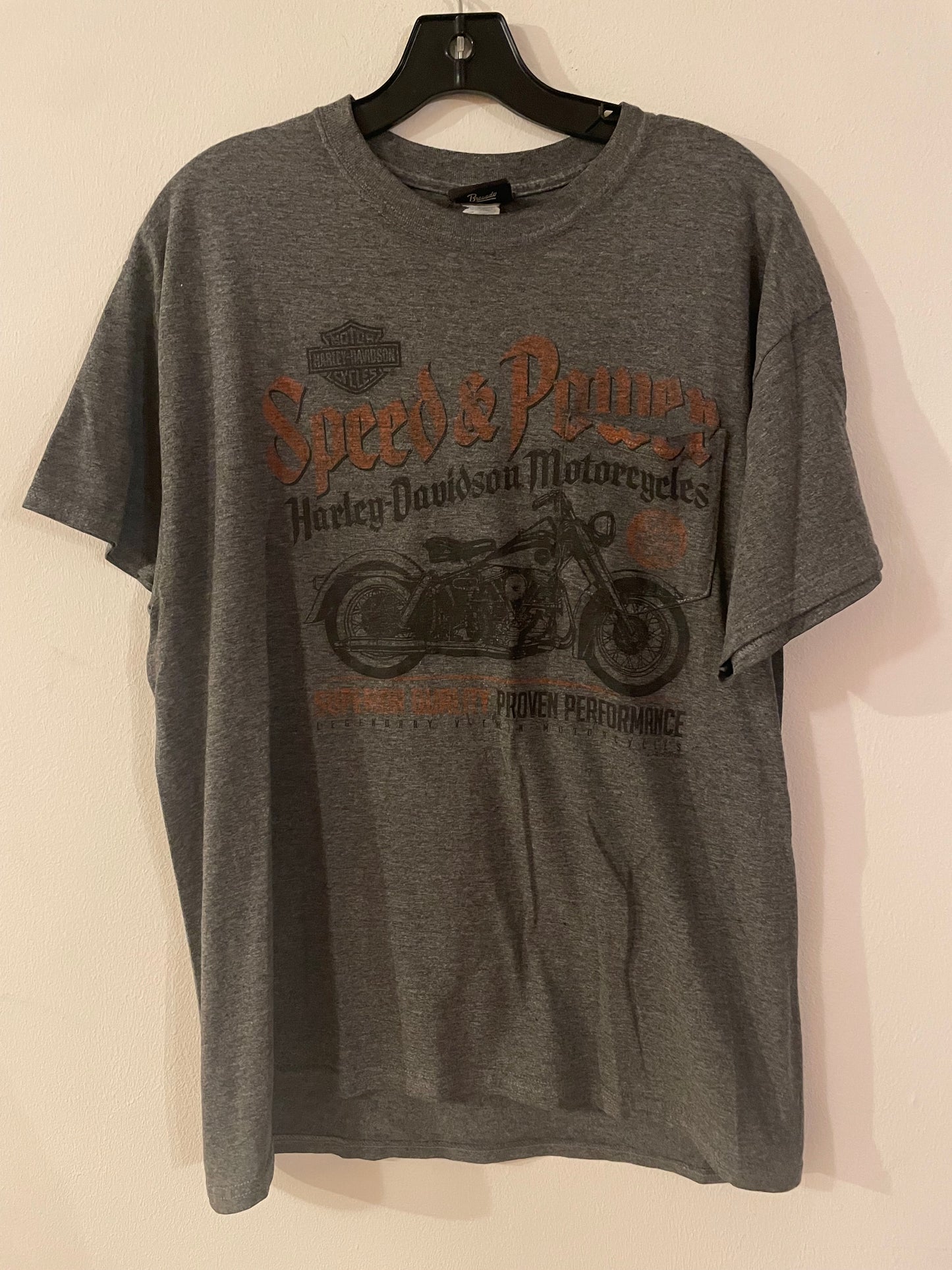 Harley Davidson motorcykel  tshirt     Grå L   unisex