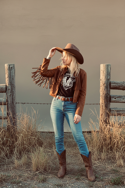 Rebell dusty trail mörk brun westernhatt