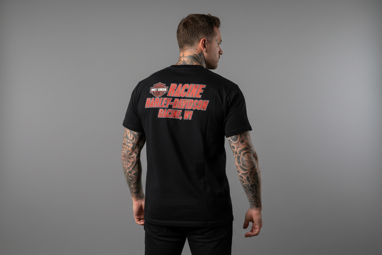 Harley Davidson motorcykel  tshirt   Svart L   unisex