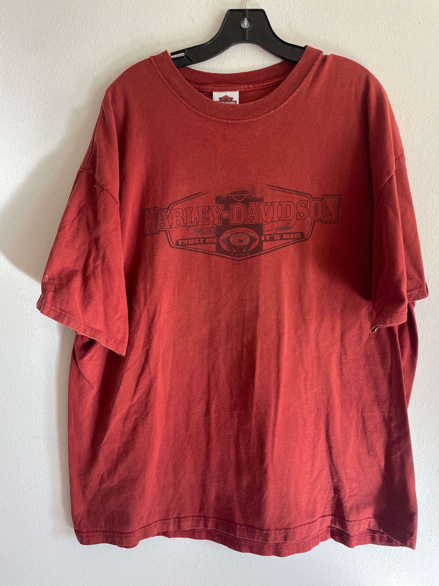 Harley Davidson motorcykel  tshirt röd  unisex XXL
