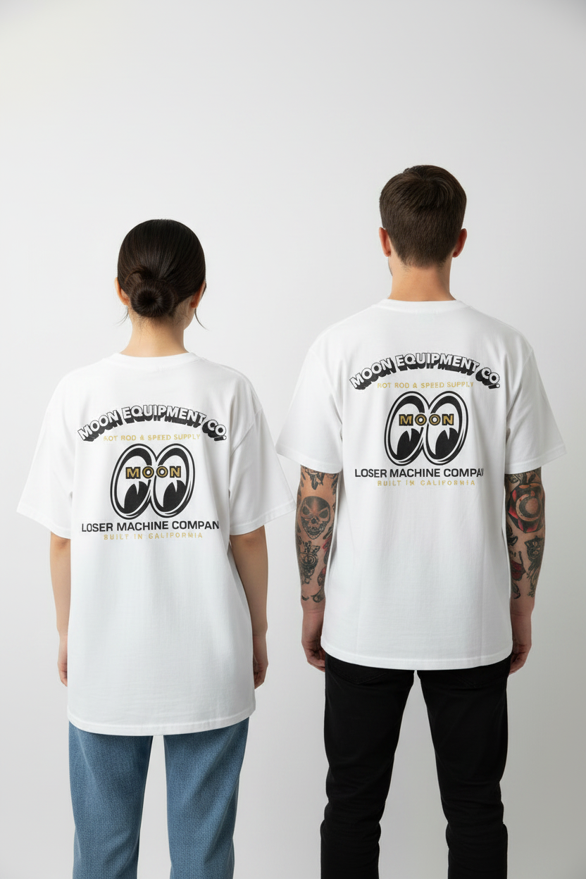 Loser Machine front page vit  t-shirt mooneyes