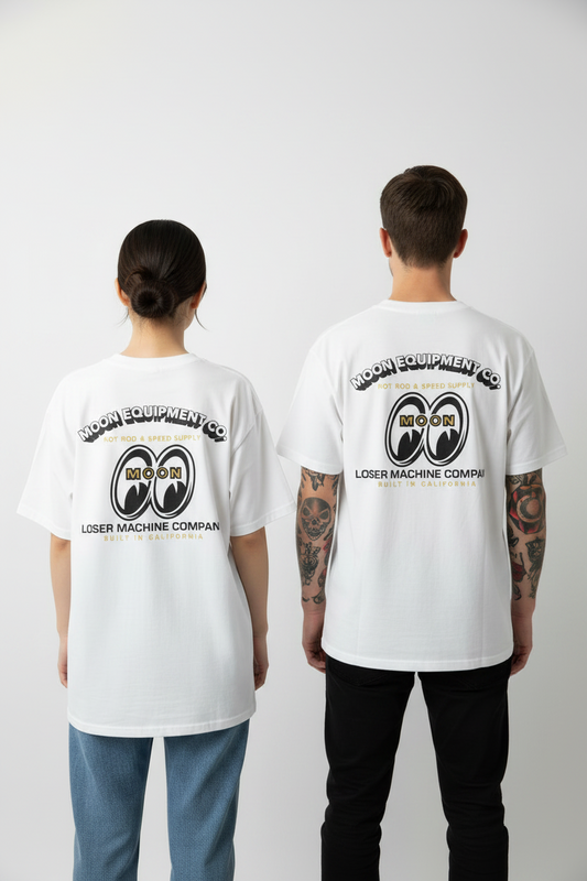 Loser Machine front page vit  t-shirt mooneyes
