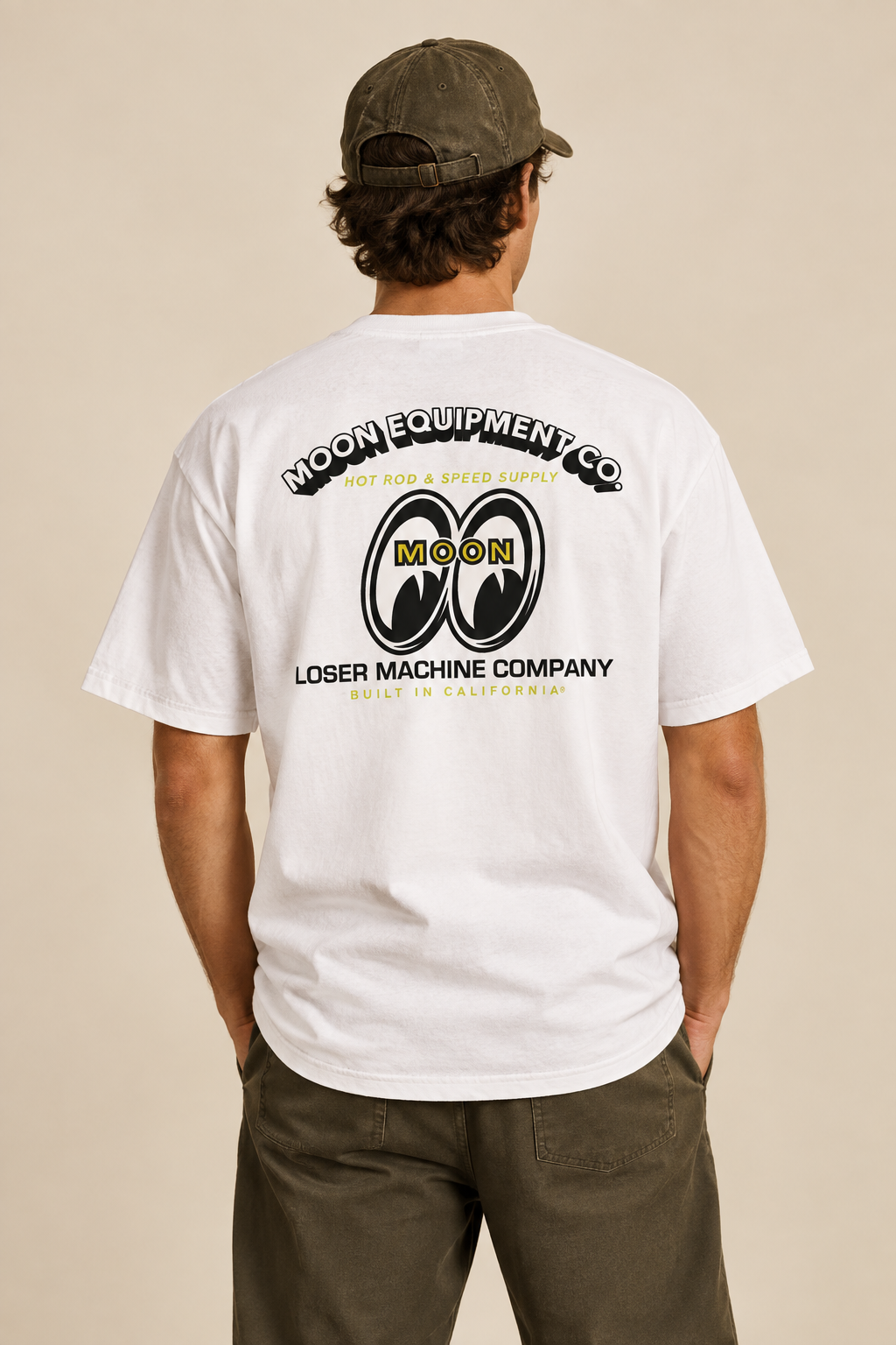 Loser Machine front page vit  t-shirt mooneyes