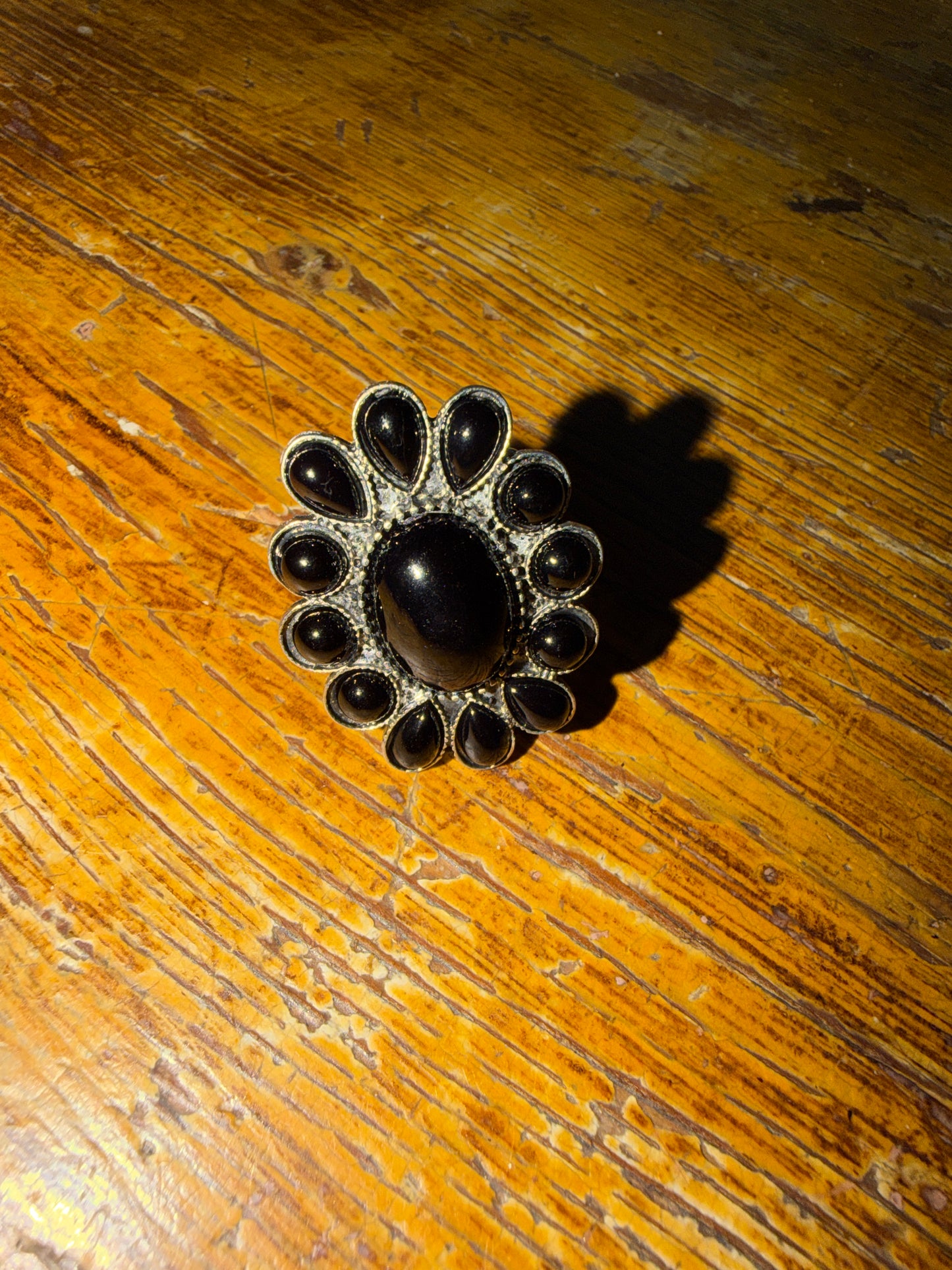 Texas jewelry svart ring stretch