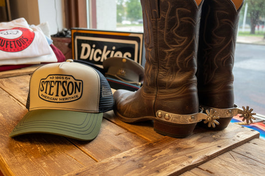 Stetson Trucker Keps grön beige blå