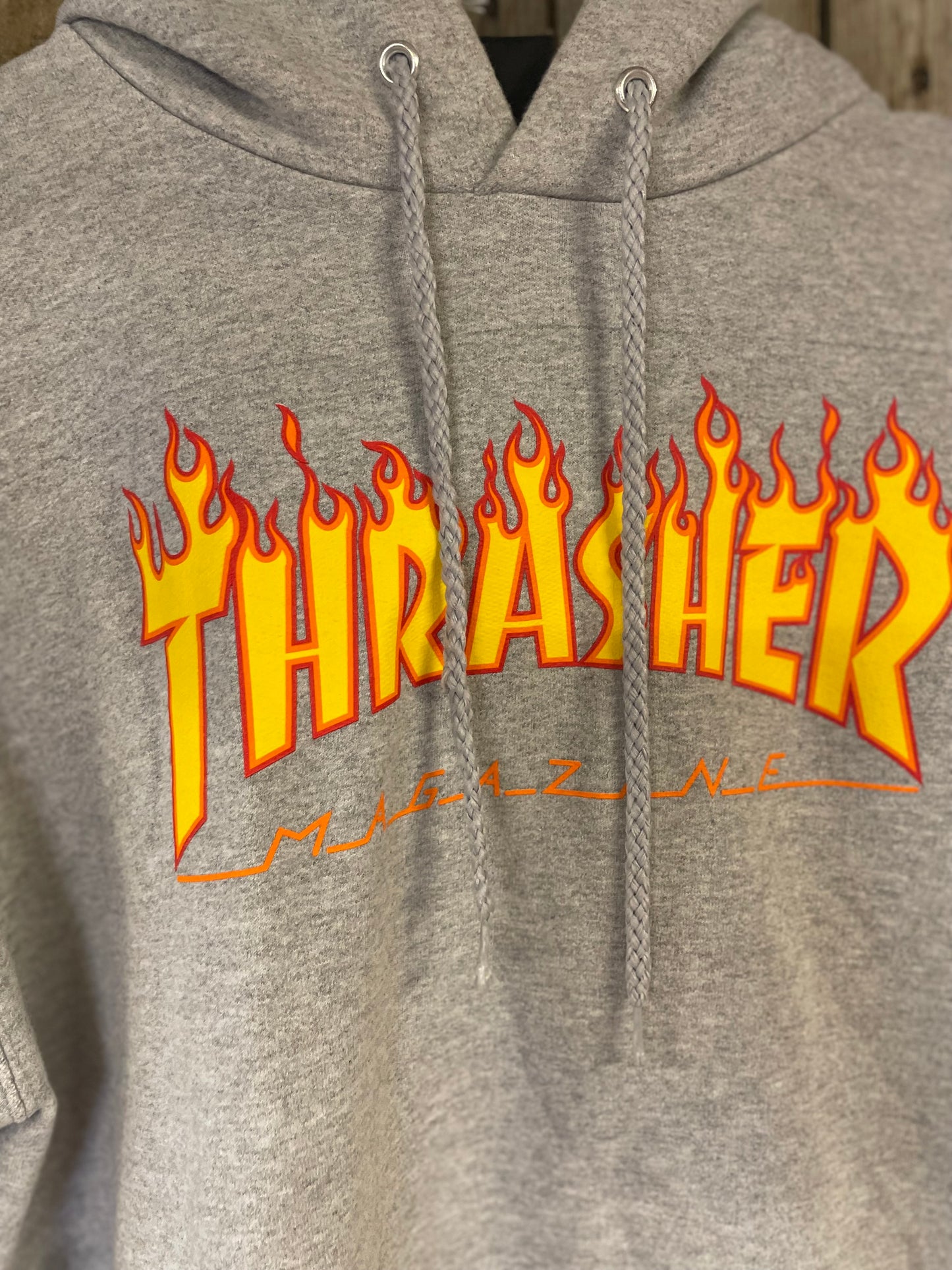 Vintage trasher hoodie grå medium