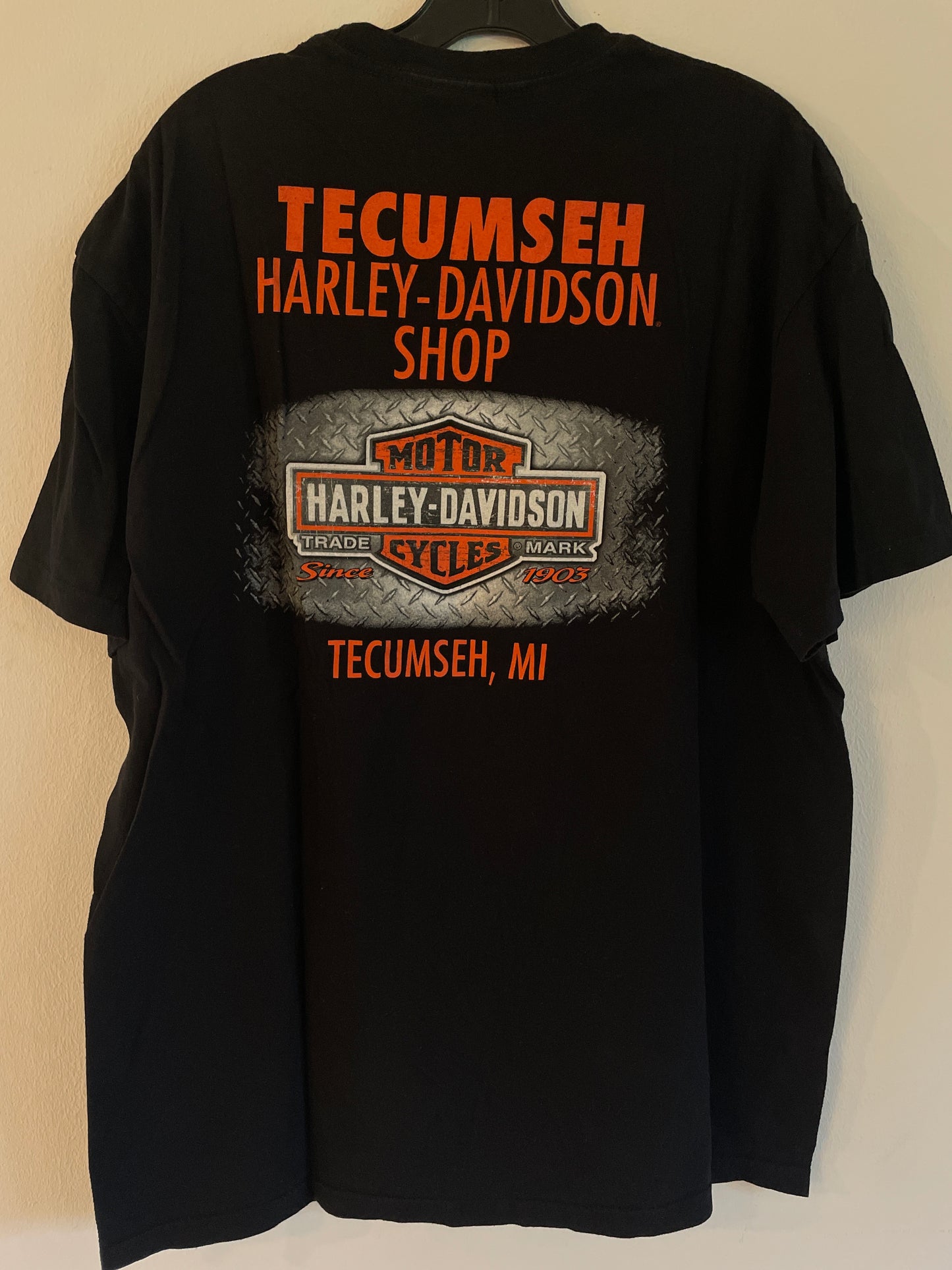 Harley Davidson motorcykel  tshirt    Svart  xl unisex