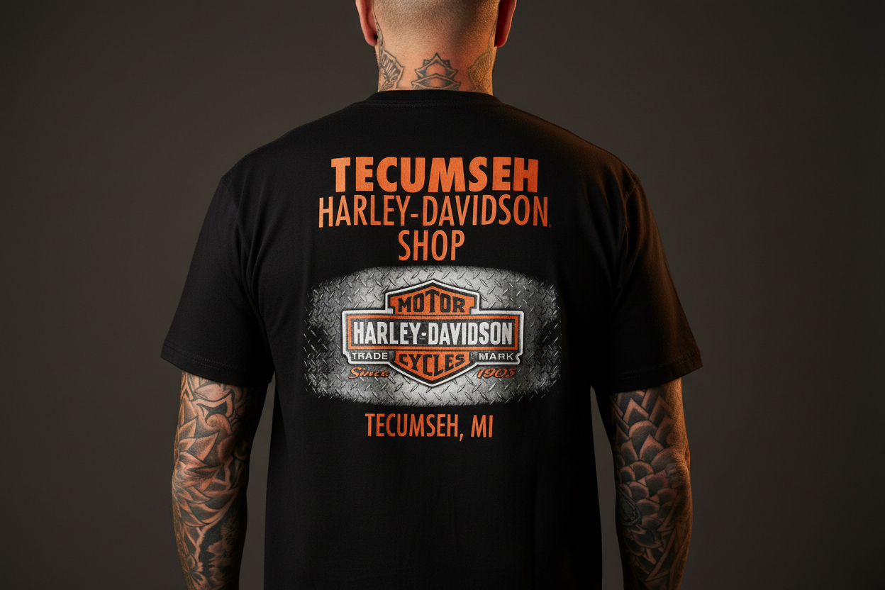 Harley Davidson motorcykel  tshirt    Svart  xl unisex