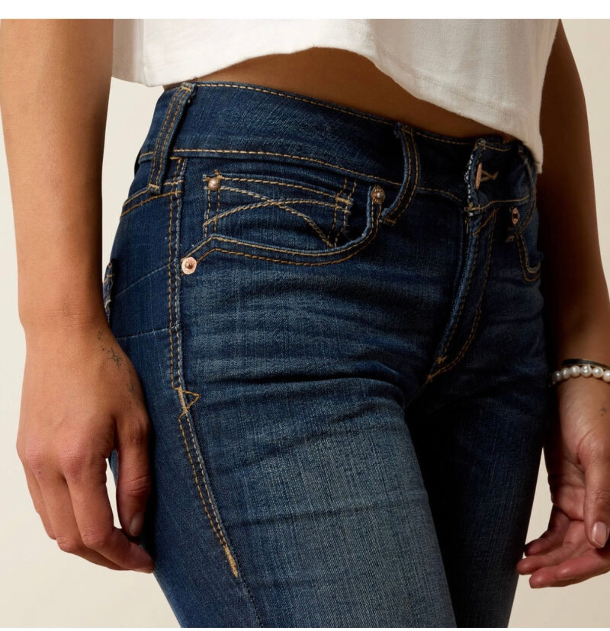 Ariat jeans R.E.A.L. Mid Rise Stretch lita rosa