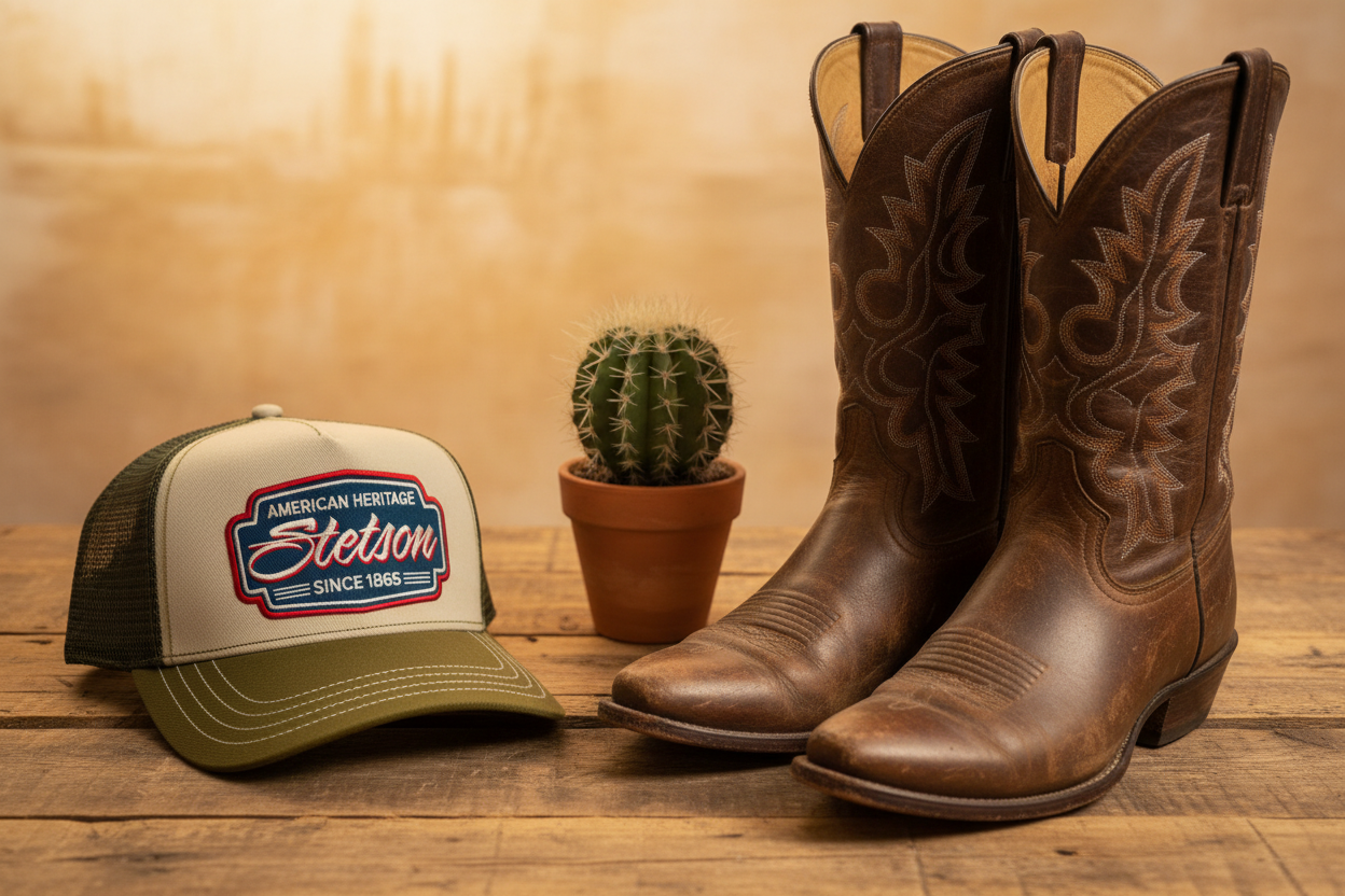 Stetson Trucker Keps grön beige