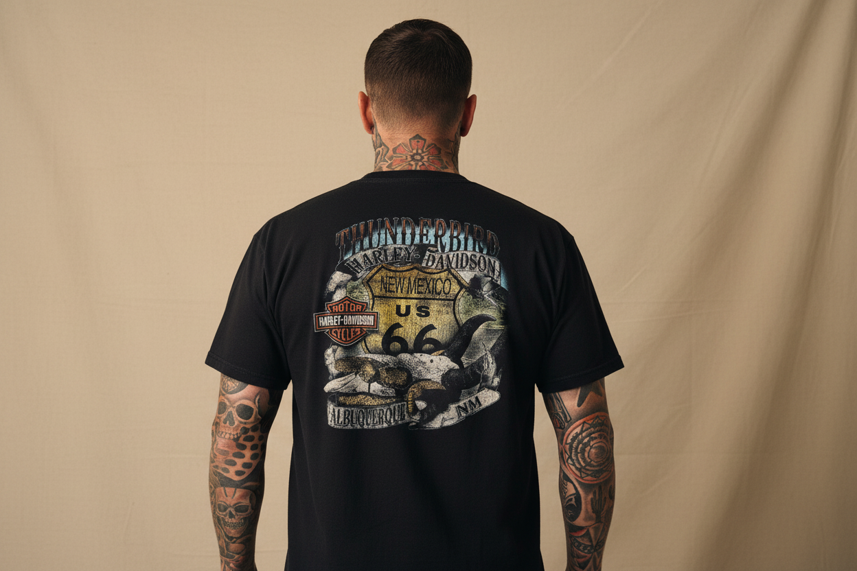 Harley Davidson motorcykel  tshirt    Svart Xxl  unisex
