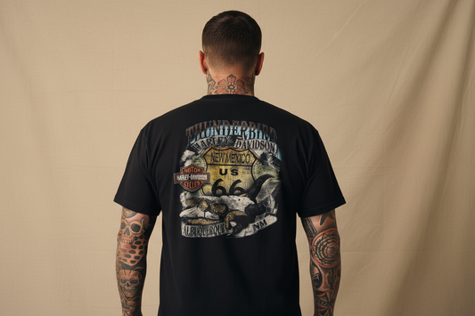 Harley Davidson motorcykel  tshirt    Svart Xxl  unisex