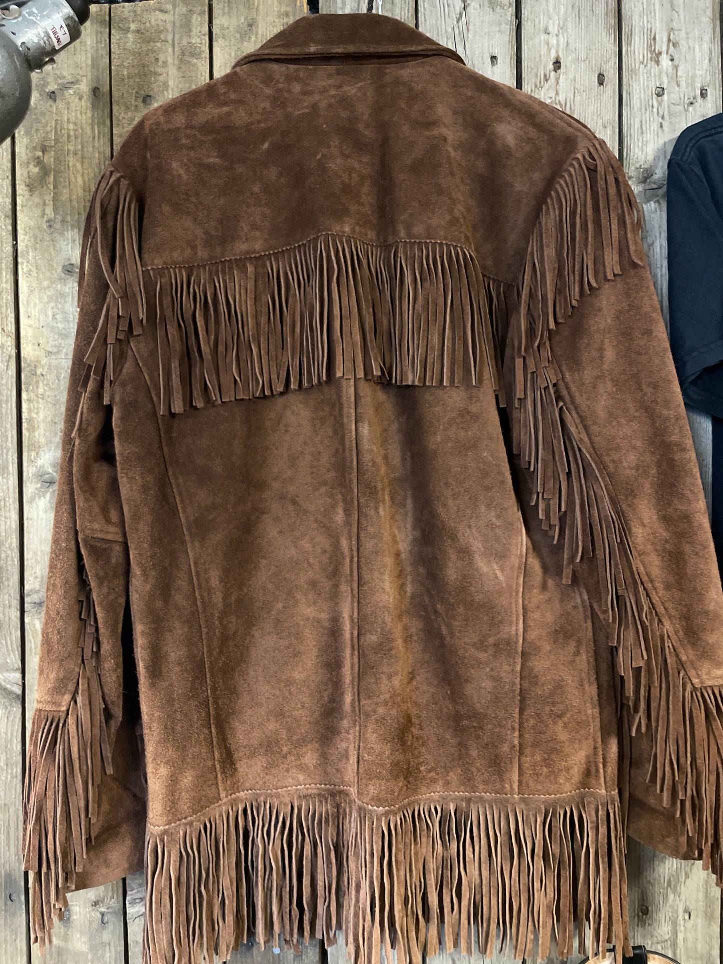 Vintage mocka western jacka petroff fransjacka  strlk large xl