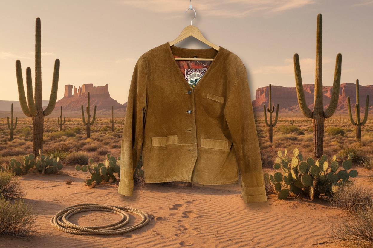 Vintage mocka dam western jacka strlk 42