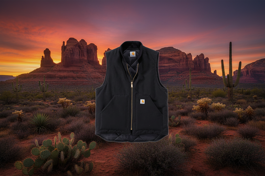 carhartt fodrad väst svart